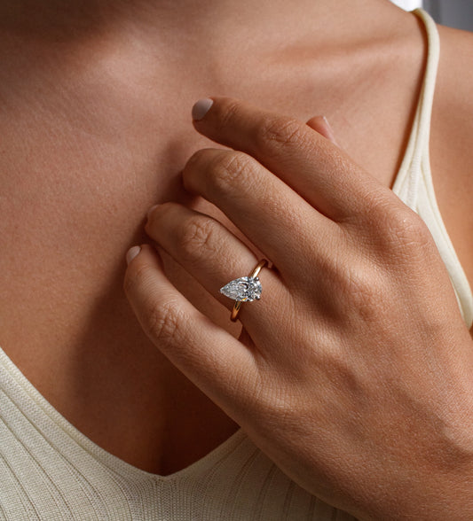 5ct Pear Cut Solitaire East West Setting Lab Grown Diamond Ring Radiant gold-banded diamond engagement ring with a, displayed on a hand with a chic manicure for bridal and luxury jewelry lovers. modern engagement rings, premium wedding bands, or high-end diamond rings. YouTube Amazon Facebook Weather Google Gmail Wordless WhatsApp Web Translate News blog post ring ceremony Article Life Money 2025 design Ring Ceremony Diamond Shape Diamond Ring Surat Diamond India Market Diamond Ring for Her Diamond Ring